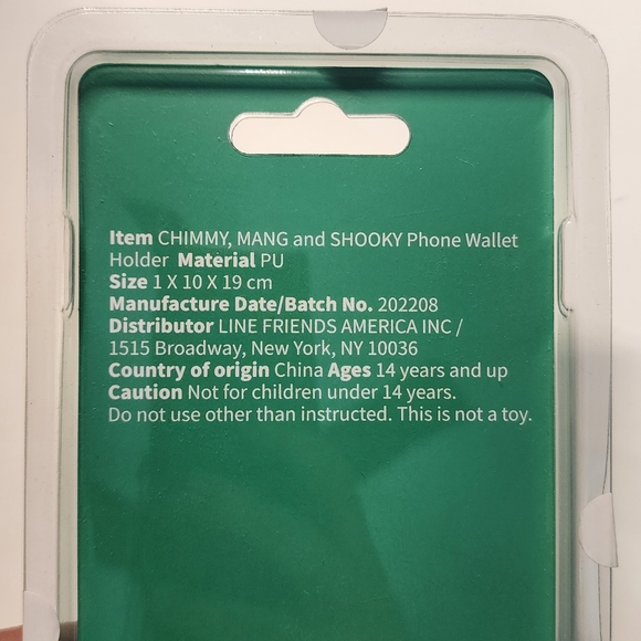 Official Line Friends BT21 Phone Wallet Cooky Mang and Chimmy - Picture 4 of 5